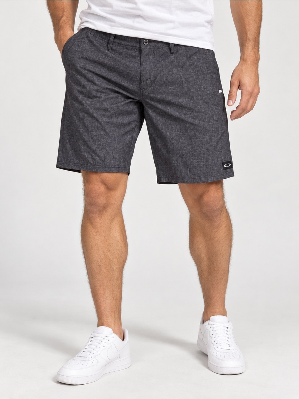 Oakley Men's Charcoal Flat-Front Shorts